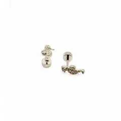TIANA JOYAS - Aros de Caballito de Mar con Circones de Plata 925