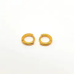 TIANA JOYAS - Argollas de plata bañadas en oro de 18k de 10mm