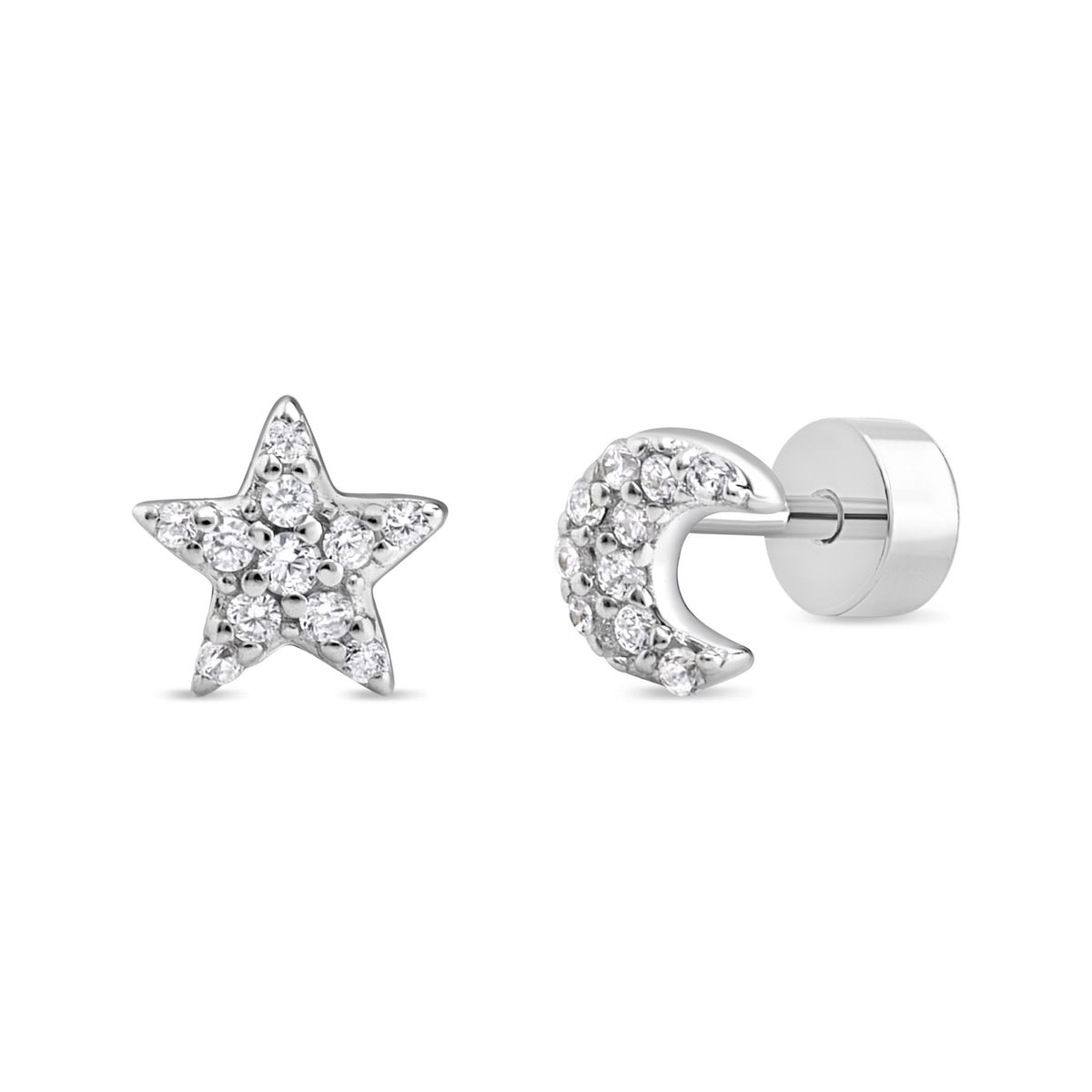 TIANA JOYAS - Aros de Luna y Estrella de Plata 925