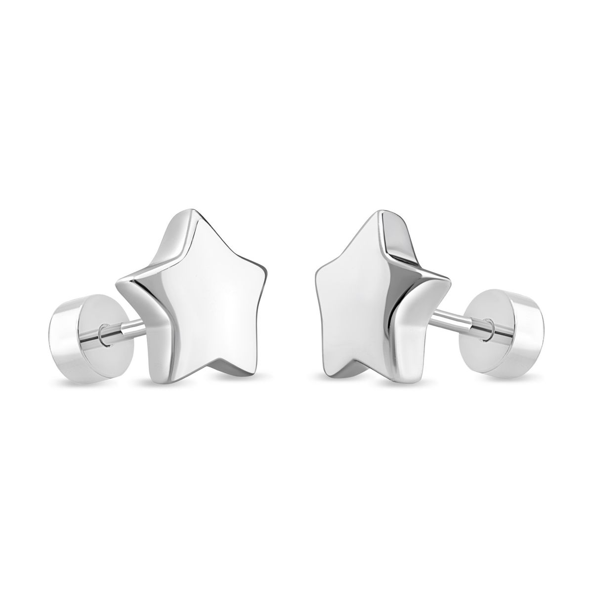 TIANA JOYAS - Aros de Estrella de 8mm de Plata 925