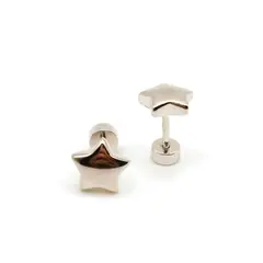 TIANA JOYAS - Aros de Estrella de 8mm de Plata 925