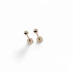 TIANA JOYAS - Aros Bola 3mm de Plata 925