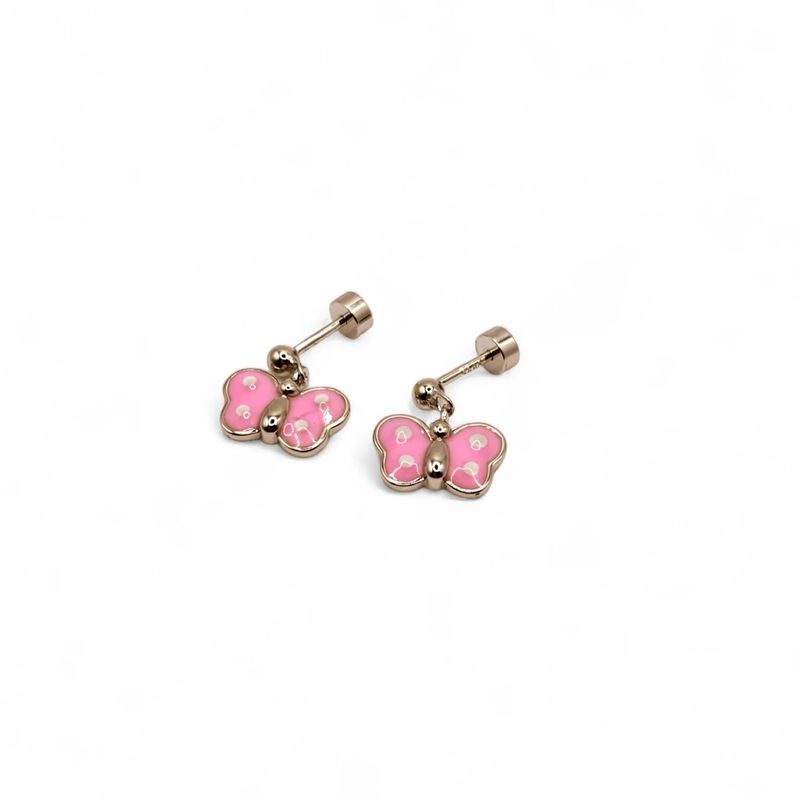 TIANA JOYAS - Aros Mariposa Colgante con Esmalte de Plata 925