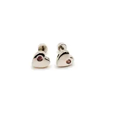 TIANA JOYAS - Aros de Corazón con Circón de Plata 925