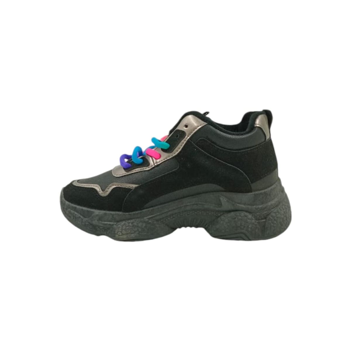 HERIEL - Zapatilla Negra Plataforma Mujer