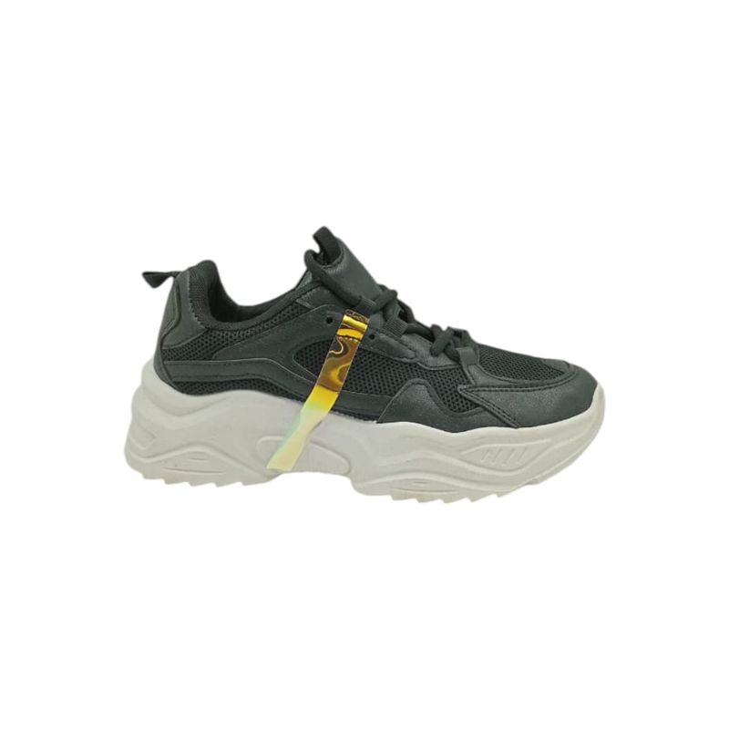 HERIEL - Zapatilla Negra Plataforma Mujer.