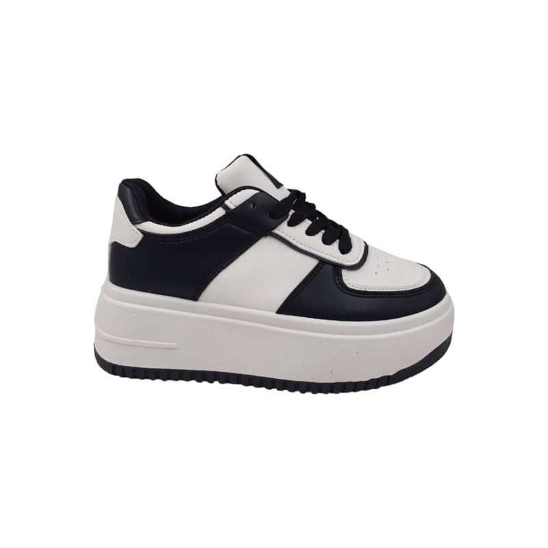 HERIEL - Zapatilla Negra Plataforma Mujer.
