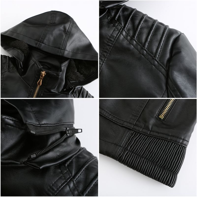 RURUTOTO - Chaqueta Mujer con capucha Negro.