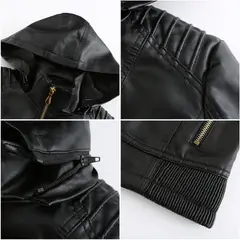 RURUTOTO - Chaqueta Mujer con capucha Negro.