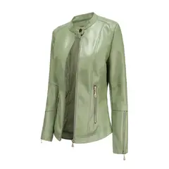 RURUTOTO - Chaqueta Eco PU Mujer Negro