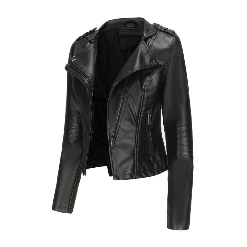 RURUTOTO - Chaqueta Eco Cuero Mujer Beige.