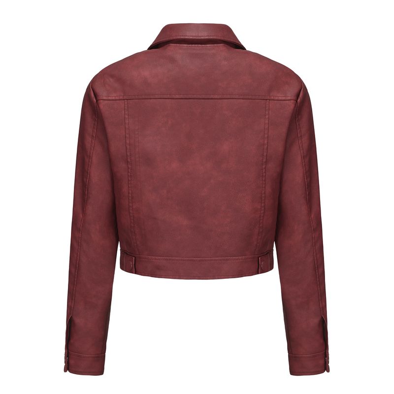 RURUTOTO - Chaqueta PU Acolchada Mujer Beige.