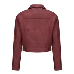 RURUTOTO - Chaqueta PU Acolchada Mujer Beige.