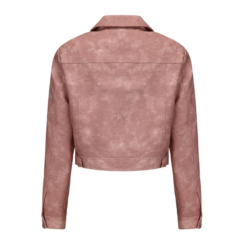 RURUTOTO - Chaqueta PU Acolchada Mujer Beige.