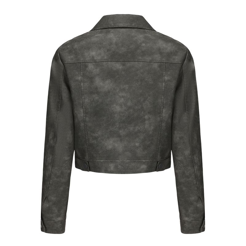 RURUTOTO - Chaqueta PU Acolchada Mujer Beige.