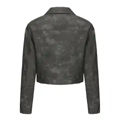 RURUTOTO - Chaqueta PU Acolchada Mujer Beige.