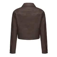 RURUTOTO - Chaqueta PU Acolchada Mujer Beige.