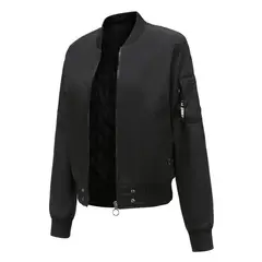 RURUTOTO - Chaqueta Bomber Mujer Negro.