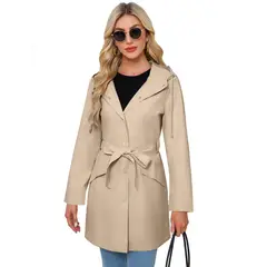 RURUTOTO - Chaqueta larga Mujer Beige.