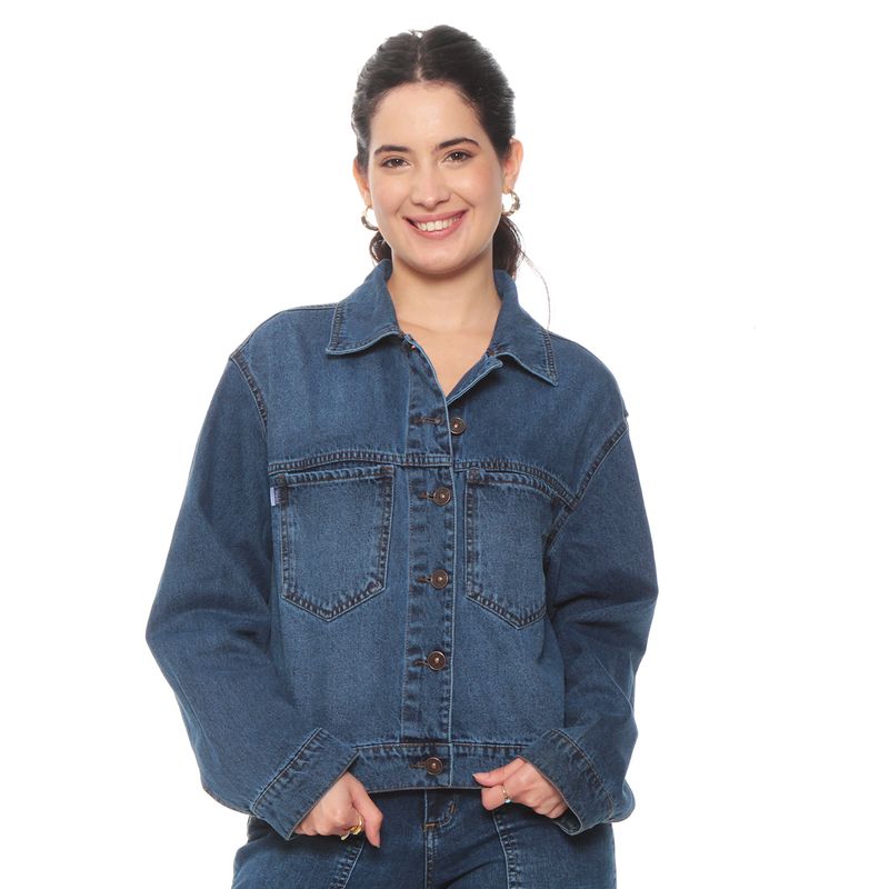 WADOS - CHAQUETA DENIM OVERSIZE MANGA LARGA