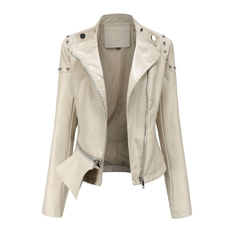 RURUTOTO - Chaqueta PU Mujer Negro.