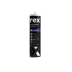 AREX - Silicona Acrilico Pintable Sellante Adhesivo 6 UNIDADES