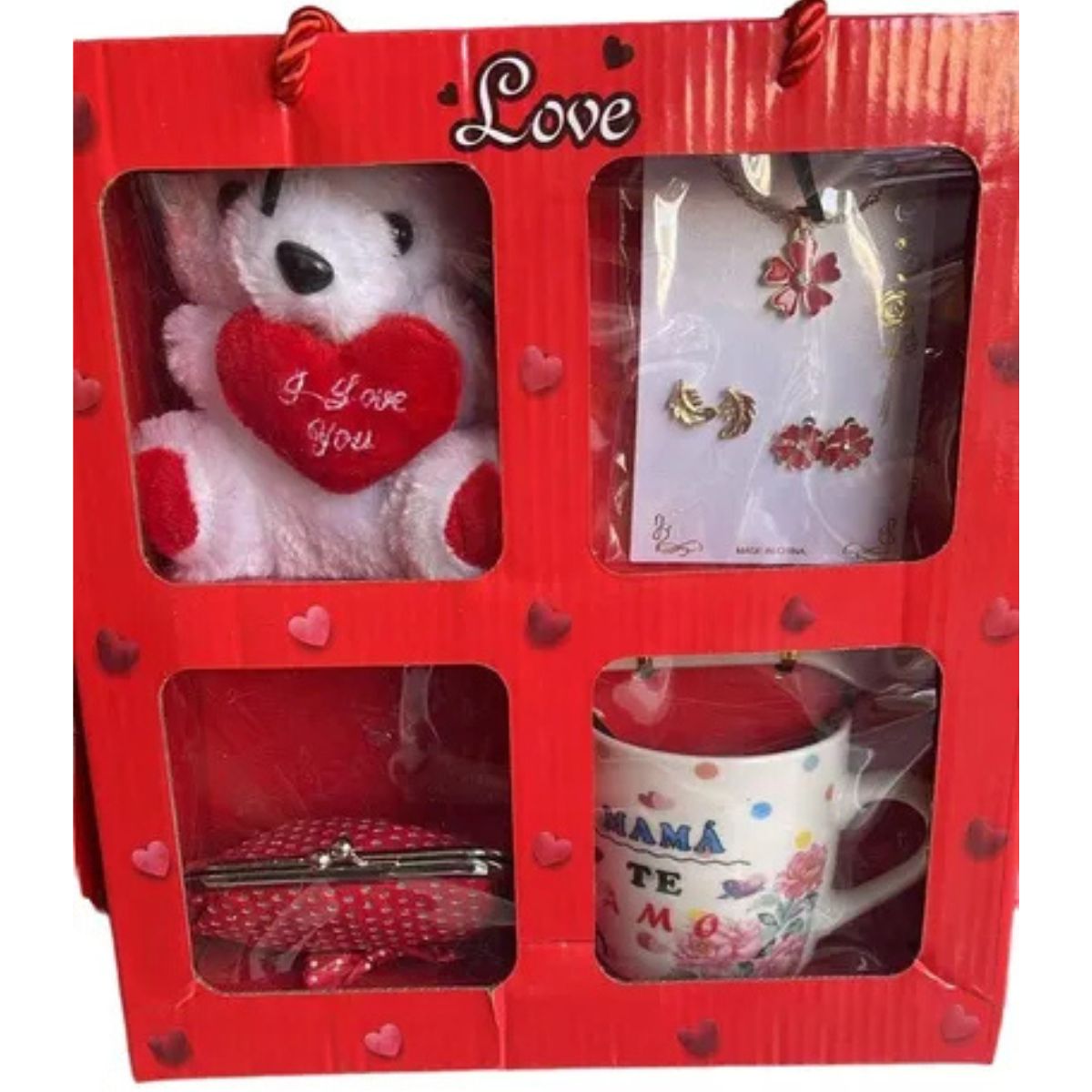 GENERICO - Caja de Regalo Oso+Carta+Estuche+Taza