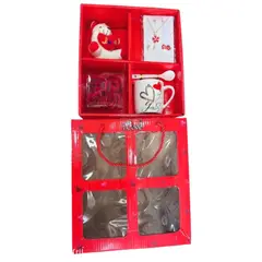 GENERICO - Caja de Regalo Oso+Rosa+Carta+Taza