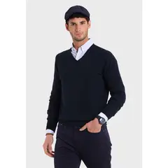 JAYSON - Sweater Manga Larga Ejecutivo Hombre Cuello En V clasico