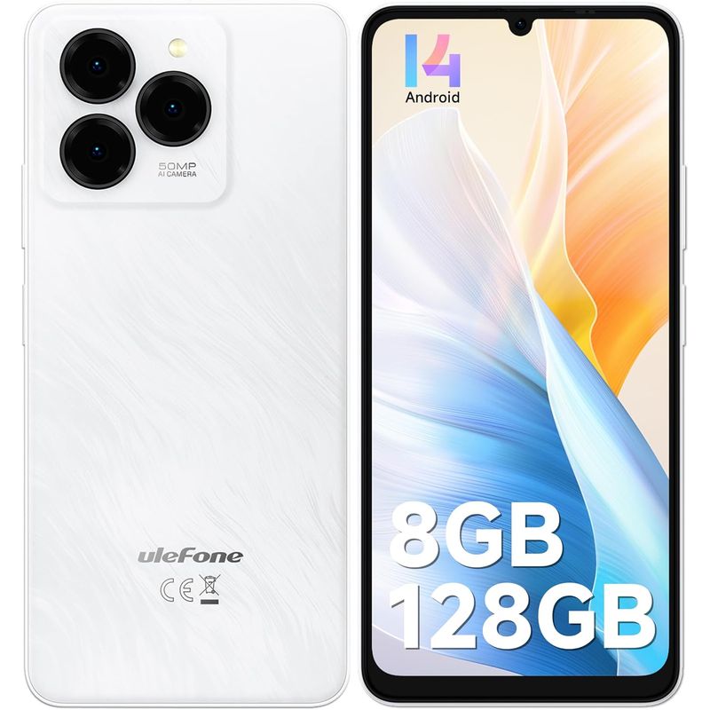 ULEFONE - Celular Ulefone Note 20 Pro 8GB+128GB-Blanco