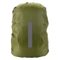 GENERICO - Cubre Mochila Cobertor Impermeable Reflectante Funda 60lts Verde Musgo