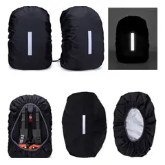 GENERICO - Pack X2 Cubre Mochila Cobertor Impermeable Reflectante 60lts Negro