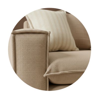 Imagen 2 del producto Living 311 Arthur Beige claro sofa 3 cuerpos resortes + 2 sitiales