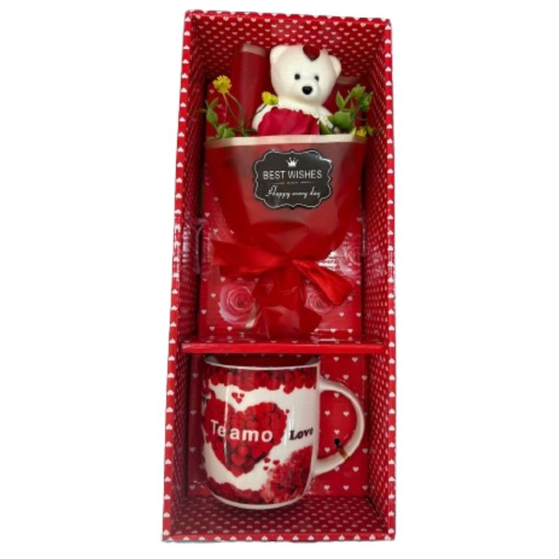 GENERICO - Caja de Regalo Osito en Rosa + Taza