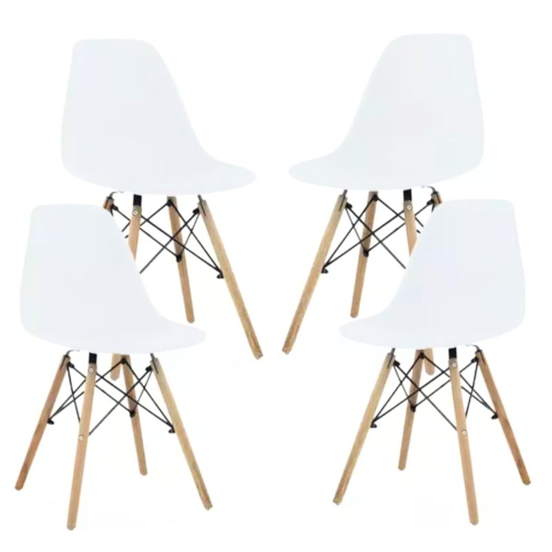 GENERICO - Pack de 4 Silla Eames - Blanco