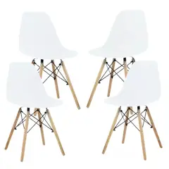 GENERICO - Pack de 4 Silla Eames - Blanco