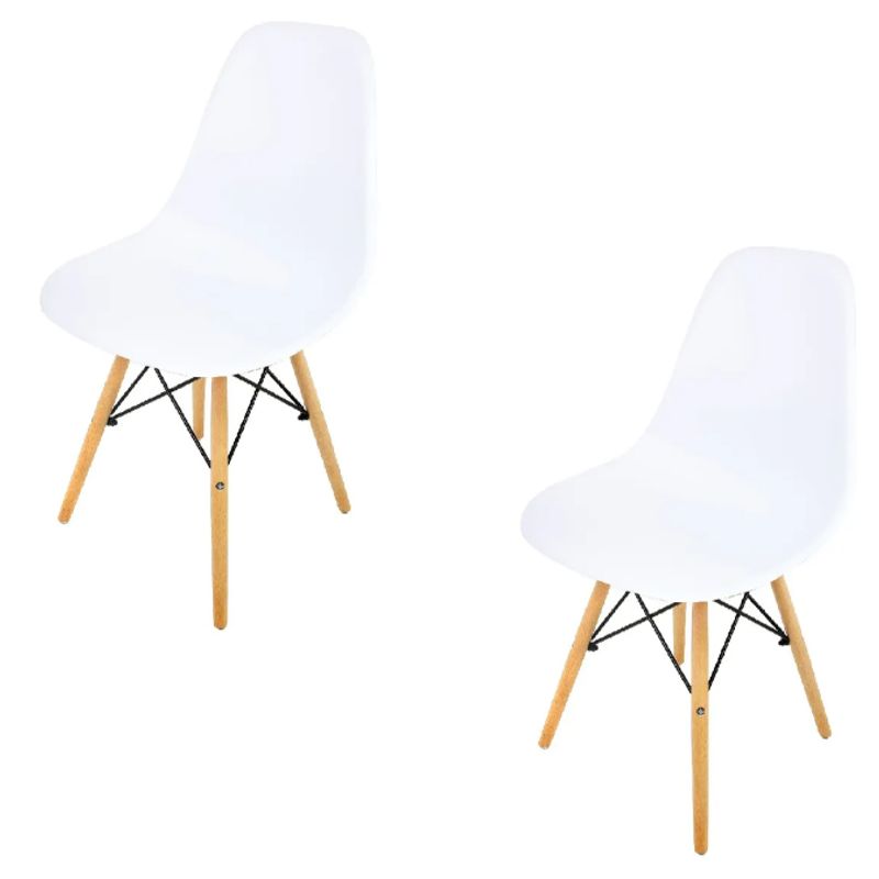 GENERICO - Pack de 2 Silla Eames - Blanco