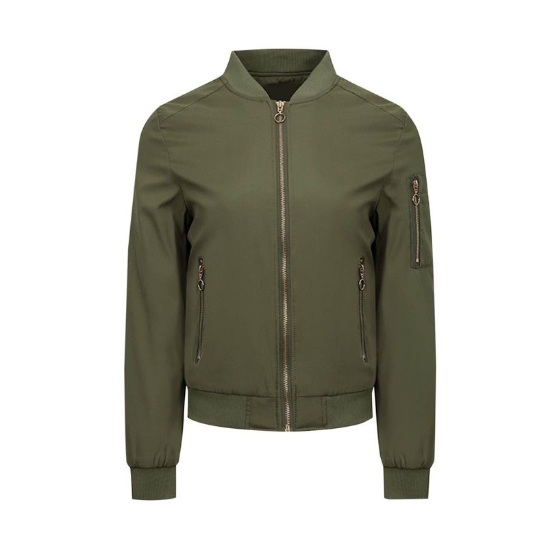 RURUTOTO - Chaqueta bomber casual para mujer Negro.