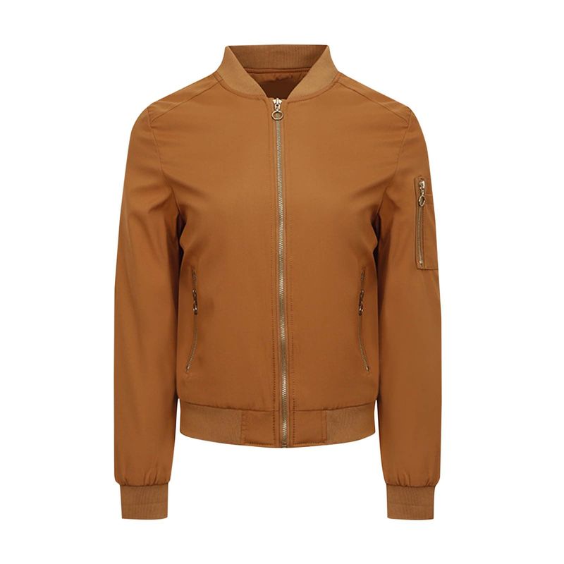 RURUTOTO - Chaqueta bomber casual para mujer Negro.
