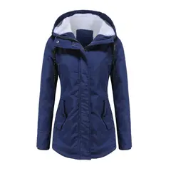 RURUTOTO - Chaqueta Impermeable Con Chiporro Mujer Negro.