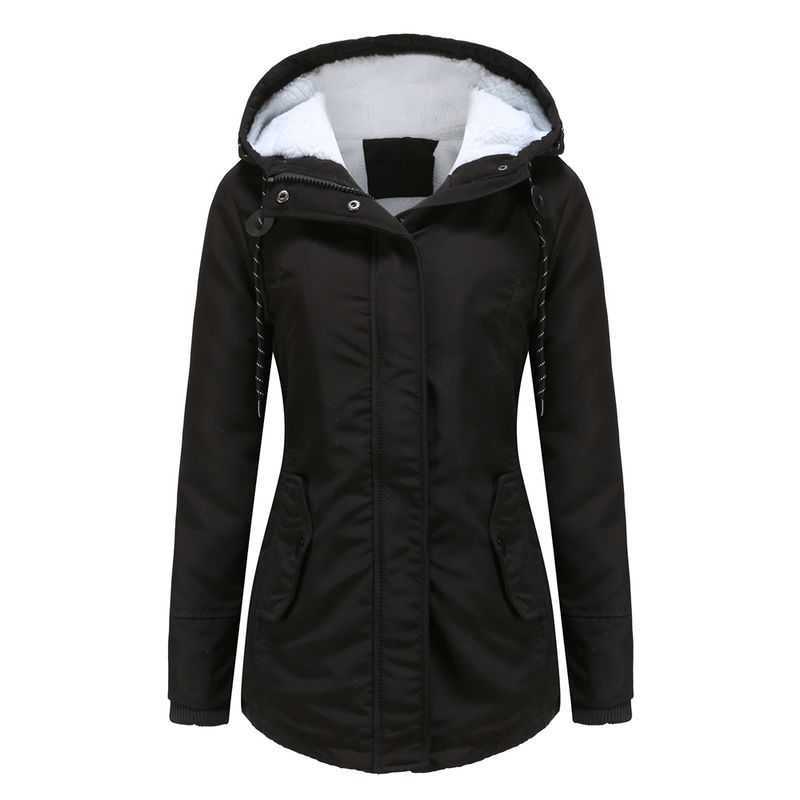 RURUTOTO - Chaqueta Impermeable Con Chiporro Mujer Negro.