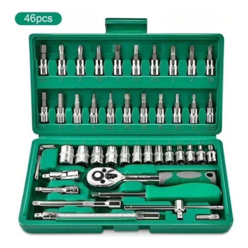 QUICK - Herramientas De Dados De Llave De Trinquete En Caja Verde