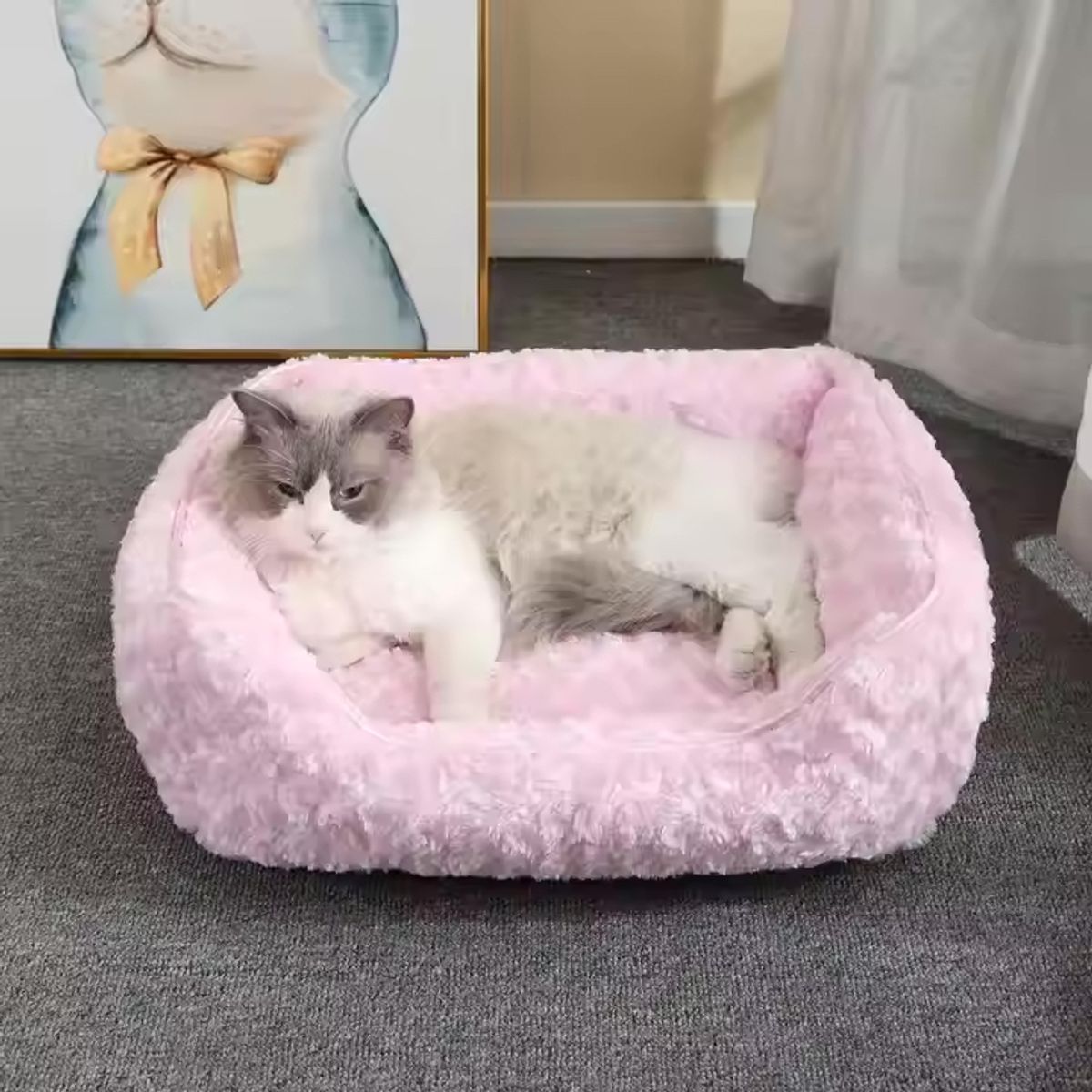 PELLITOS - Cama Para Mascotas pequeñas Felpa Oxford Calidad Superior