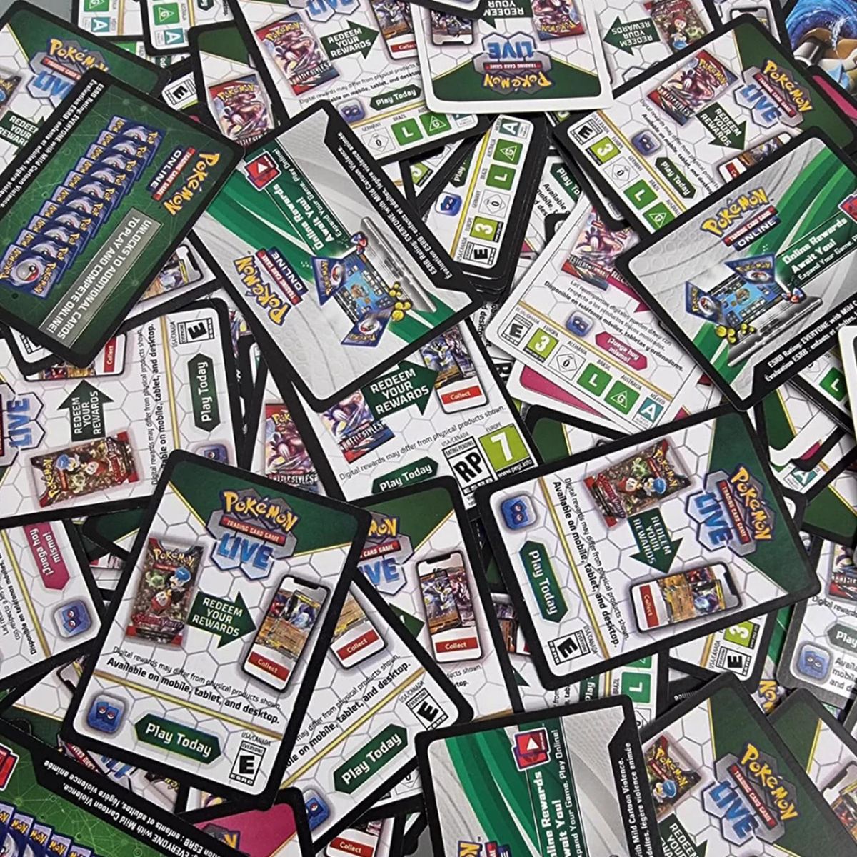 POKEMON - 100 Codigos Pokémon Tcg Live Totalmente Al Azar (sobres,set)