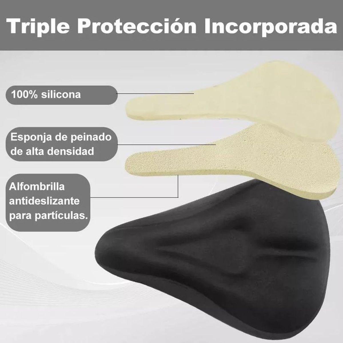 GENERICO - Funda De Asiento De Bicicleta Con Gel Acolchonado
