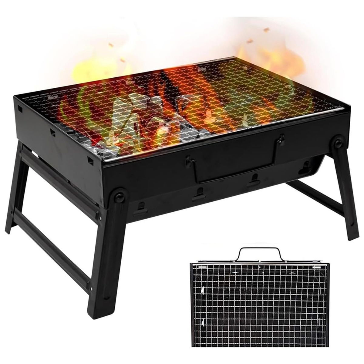 GENERICO - Parrilla Barbacoa de Lujo de Acero Inoxidable Sin Montaje