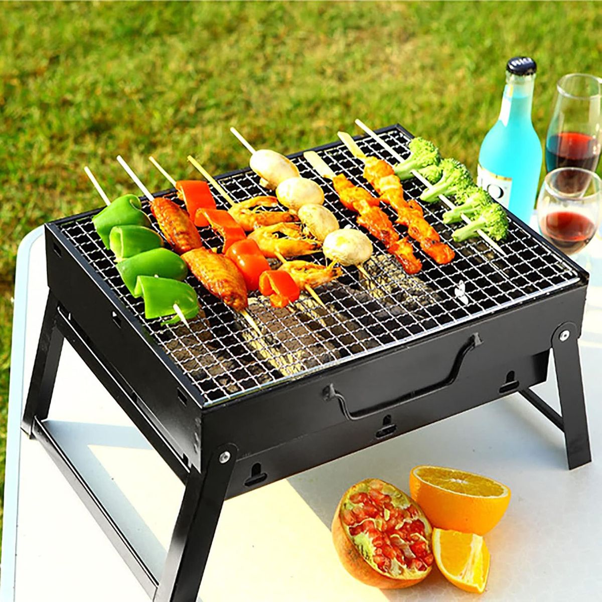 GENERICO - Parrilla Barbacoa de Lujo de Acero Inoxidable Sin Montaje