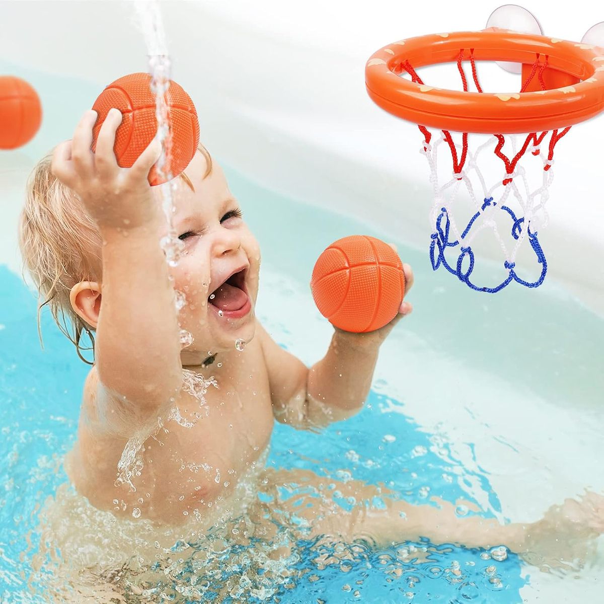 GENERICO - Juguetes De Baño Aro De Baloncesto Para Tina Para Niños Bebé