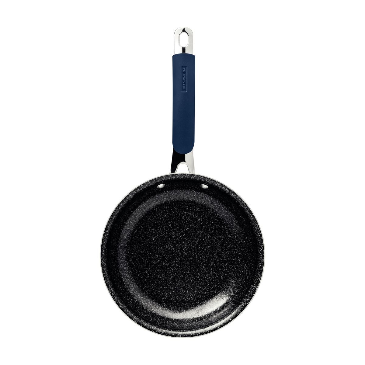 TRAMONTINA - Sartén Tramontina Romagna en Acero Inoxidable y Aluminio con Revestimiento Interno Cerámico Black Stone 25 cm 2 L