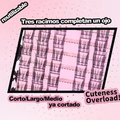 EDWINAYY - Set De Pesta?as Postizas En Racimo Reutilizable 0.05